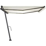  Tenda na ručno uvlačenje s LED svjetlima 400 x 350 cm krem | shoptok.hr