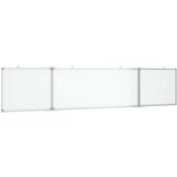  Magnetna bijela ploča sklopiva 200 x 40 x 1,7 cm aluminijska | shoptok.hr
