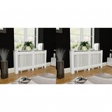  Pokrovi za radijator 2 kom bijeli konstruirano drvo 152 cm | shoptok.hr