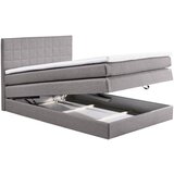 XORA POSTELJA BOXSPRING 140 cm x 200 cm , tekstil, leseni material siva | Shoptok.si