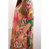 Kesi Włoski Women's beach poncho with V-neckline green | shoptok.hr