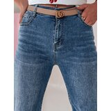DStreet Spodnie damskie jeansowe straight VELLISATE niebieskie | shoptok.hr