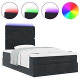 vidaXL otomanski okvir kreveta s madracima crni 120x190 cm baršunasti | shoptok.hr
