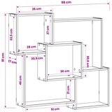  Zidna polica Dimljeni hrast 98 x 17 x 91 cm Prerađeno drvo | shoptok.hr