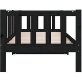 Dnevni ležaj crni 90 x 190 cm od masivne borovine | shoptok.hr