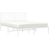  Metalni okvir za krevet s uzglavljem bijeli 140 x 190 cm | shoptok.hr