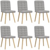 Furnova Jedilni stoli 6 kosov Cloud Grey Fabric, (21928545) Cene