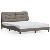 The Living Store Posteljni okvir brez vzmetnice taupe 160x200 cm blago - Posteljni Okvir, (21528396) | Shoptok.si