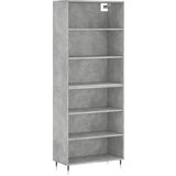 Maison Chic Visoka Komoda - Predalnik betonsko siva 69,5x32,5x180 cm inženirski les, (21720377) | Shoptok.si