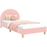Krevet za djecu s uzglavljem Ružičasta 90 x 200 cm Bouclé | shoptok.hr