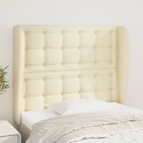  Uzglavlje s ušima krem 93x23x118/128 cm od umjetne kože | shoptok.hr
