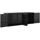  Vrtni ormarić za pohranu crni 198x55,5x80 cm poli ratan | shoptok.hr