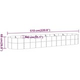  Povišena vrtna gredica od čelika 510x140x68 cm srebrna | shoptok.hr