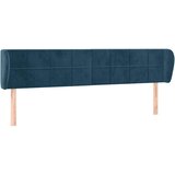  Uzglavlje s ušima tamnoplavo 183x23x78/88 cm baršunasto | shoptok.hr