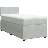 Maison Chic Box spring postelja - Vzmetna postelja z vzmetnico svetlo siv 90x190 cm žamet SL5621, (21908183) | Shoptok.si
