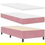 Box spring krevet s madracem Ružičasta 100 x 200 cm Baršun | shoptok.hr