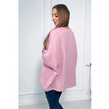 Kesi Cotton blouse with rolled up sleeves in light pink color | shoptok.hr