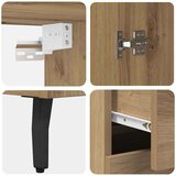 vidaXL Visok predalnik s predalom Umetni hrast 69,5 x 34 x 180 cm | Shoptok.si