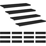 Step treads 16 kom. 110 x 30 x 2 cm Crna Čvrsto drvo bukve Slike