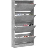 Ormarić za cipele s 4 ladice siva boja betona 80x21x163,5 cm | shoptok.hr