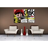  Ročno izdelana slika POP Art LICHTENSTEIN 3-delna (pop art) Cene