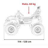  Dječji automobil na akumulator Extreme Sport 4x4, podesiva veličina, bijeli Slike