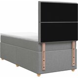  Boxspring krevet s madracem Svjetlosiva 90 x 190 cm Tkanina Slike