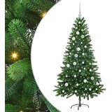 vidaXL Božično drevo med 150 LED z stojalom Zelena 150 cm PE | Shoptok.si