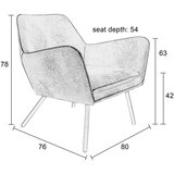 White Label Siv fotelj Bon | Shoptok.si