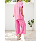 Resti Women's short-sleeved set with decorative flower and wide trousers | shoptok.hr