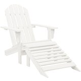 Maison Chic Vrtni Stoli - Stol za vrt s taburejem lesen bel JS712, (21878293) | Shoptok.si