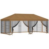 vidaXL Paviljon s stenami 6 x 3 m Bež Poliester in jeklo 190, (5000218898) | Shoptok.si