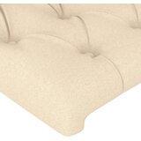  Posteljni okvir z vzglavjem krem 200x200 cm blago, (20905894) | Shoptok.si