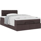 vidaXL Otomanski posteljni okvir z vzmetnico rjav 120x190 cm blago, (21610199) | Shoptok.si