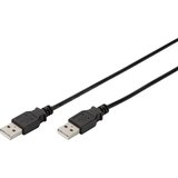 Digitus USB kabel USB 2.0 USB-A utikač, USB-A utikač 1.00 m crna AK-300101-010-S | shoptok.hr