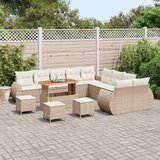  Sjedeća garnitura za vrt s jastukom 14 pcs bež i krem | shoptok.hr