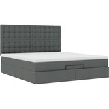 vidaXL Otomanski krevet s madracem tamnosivi 180x200cm od tkanine | shoptok.hr