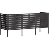  Ekran za kante za smeće 249 x 85 x 113 cm Čelik Crna | shoptok.hr