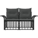  Vanjski loveseat 2 kom. 2-Broj sjedala Crna i tamno siva | shoptok.hr