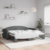  Dnevni krevet na razvlačenje tamnosivi 90 x 190 cm od tkanine | shoptok.hr