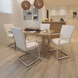 Furnova Nihajni jedilni stoli 4 kosi belo umetno usnje, (21950355) | Shoptok.si