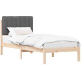  Krevetni okvir s tapiciranim uzglavljem Tamno siva 75 x 190 cm | shoptok.hr