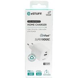 Estuff polnilnik Infinite USB-C, USB-A 67W GaN blister, bel, ES637065 Cene
