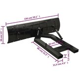  Ralica za snijeg za viličar 150 x 38 cm crna | shoptok.hr