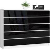 AKORD KOMODA K160 10SZ CLP PK CZARNY POŁYSK, (21713960) Cene