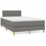 vidaXL Krevet box spring s madracem tamnosivi 120 x 190 cm tkanina Cijene