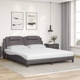  Krevet Viana s madracem sivi 180 x 200 cm od umjetne kože | shoptok.hr
