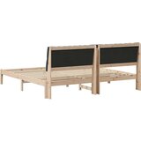 vidaXL krevetni okvir s tapiciranim uzglavljem smeđa 200 x 200 cm | shoptok.hr