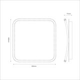  LED plafonsko svetlo CALI LED/30W/230V 40x40 cm crno | Eponuda.com