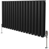 Monster ovalni stebrični radiator in ventili - 600 mm x 1020 mm – črn, (21569841) Cene